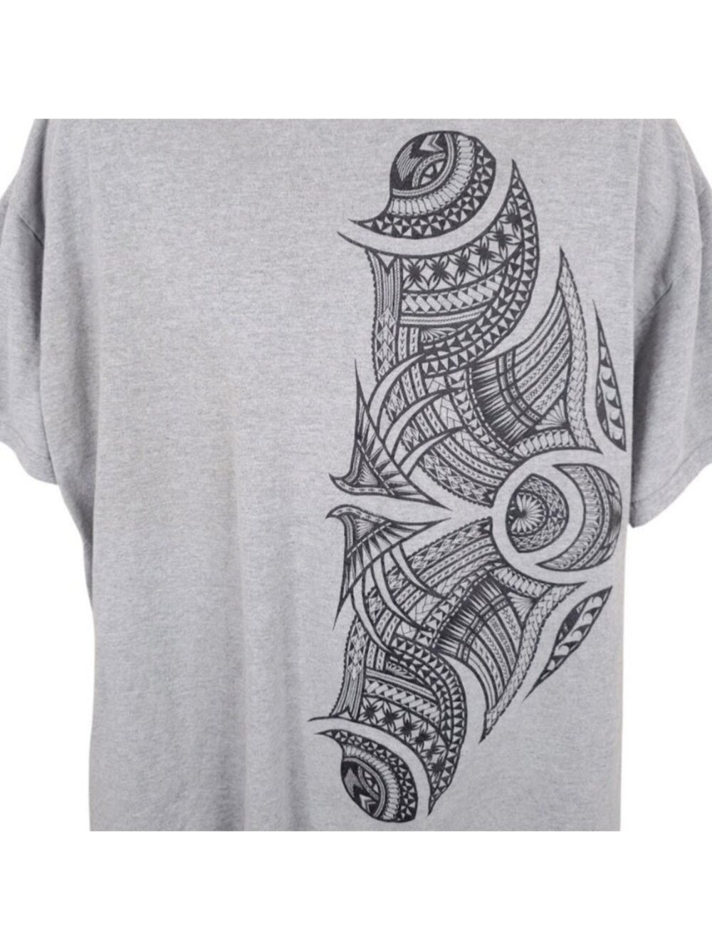 Vintage Polynesian Tribal T Shirt Mens Size XL Gray 90s Manta Ray Made In USA